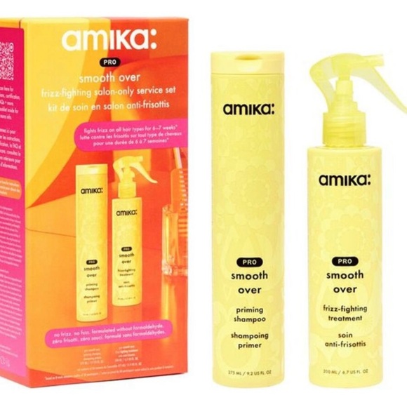 Amika Pro Smooth Over Frizz Fighting Duo(Shampoo 9.2 oz & Treatment 6.7 fl.oz) - Picture 1 of 2
